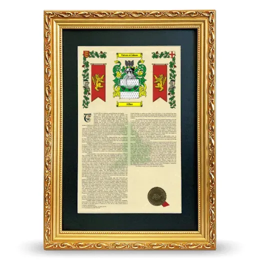 Allas Deluxe Armorial Framed - Gold