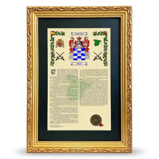 Alvars Deluxe Armorial Framed - Gold