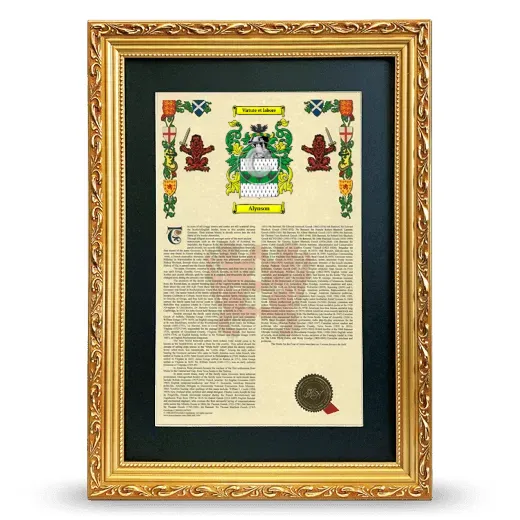 Alynson Deluxe Armorial Framed - Gold