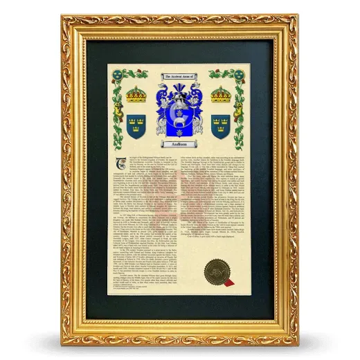 Andison Deluxe Armorial Framed - Gold
