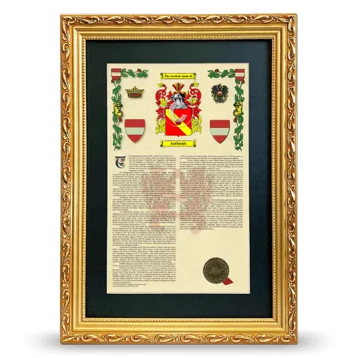 Anthonis Deluxe Armorial Framed - Gold