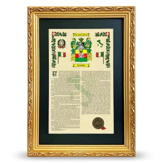 Armenian Deluxe Armorial Framed - Gold