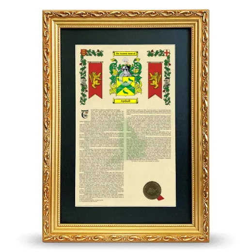 Ayshall Deluxe Armorial Framed - Gold