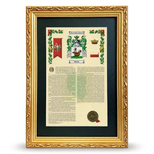 Bartos Deluxe Armorial Framed - Gold