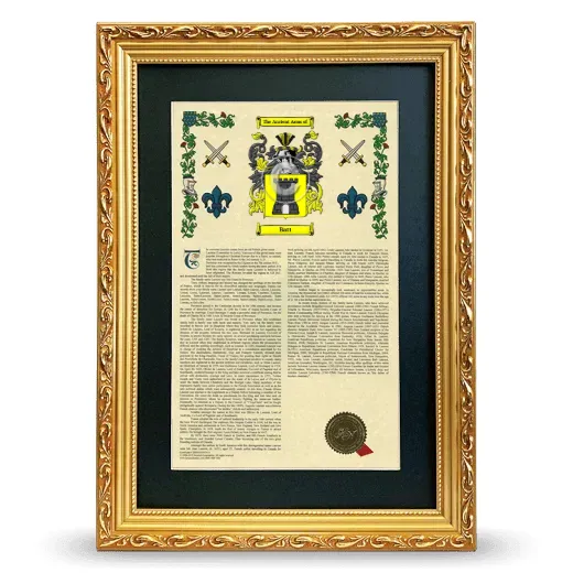 Batt Deluxe Armorial Framed - Gold