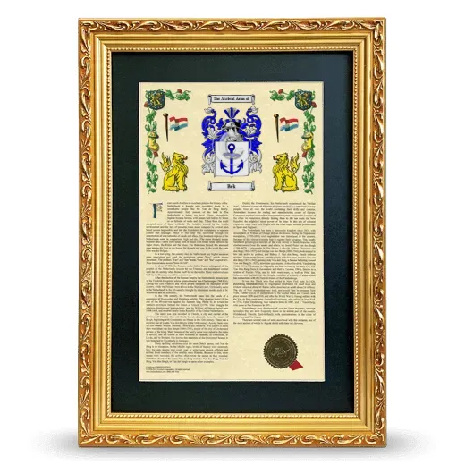 Bek Deluxe Armorial Framed - Gold