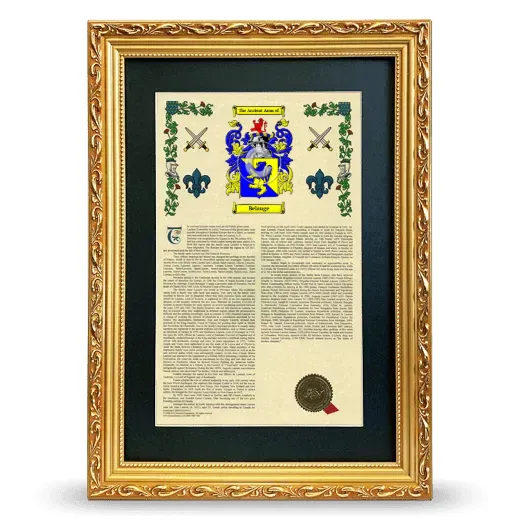 Belange Deluxe Armorial Framed - Gold