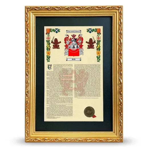 Belle Deluxe Armorial Framed - Gold