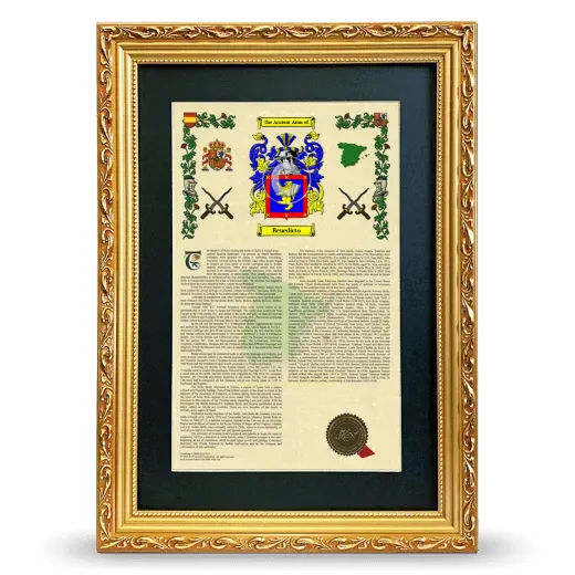 Benedicto Deluxe Armorial Framed - Gold
