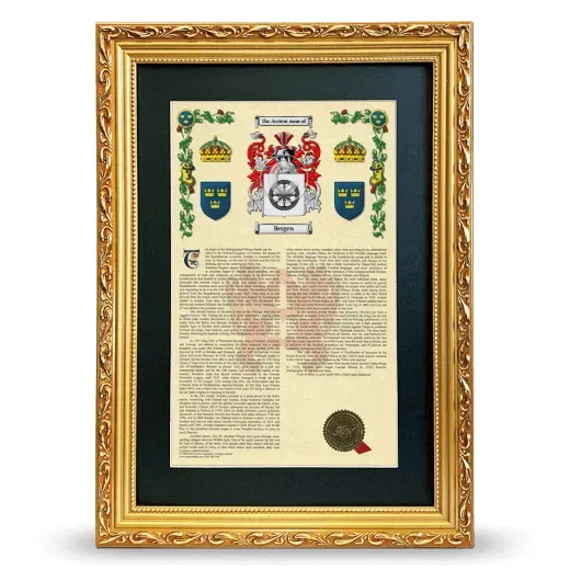 Bergen Deluxe Armorial Framed - Gold