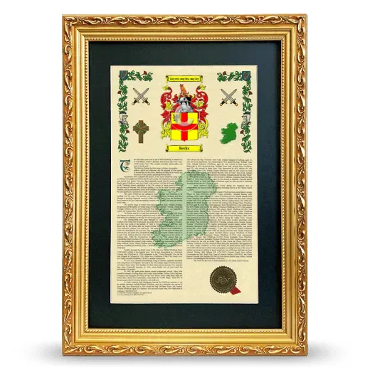 Berks Deluxe Armorial Framed - Gold