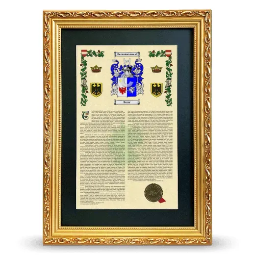 Beser Deluxe Armorial Framed - Gold
