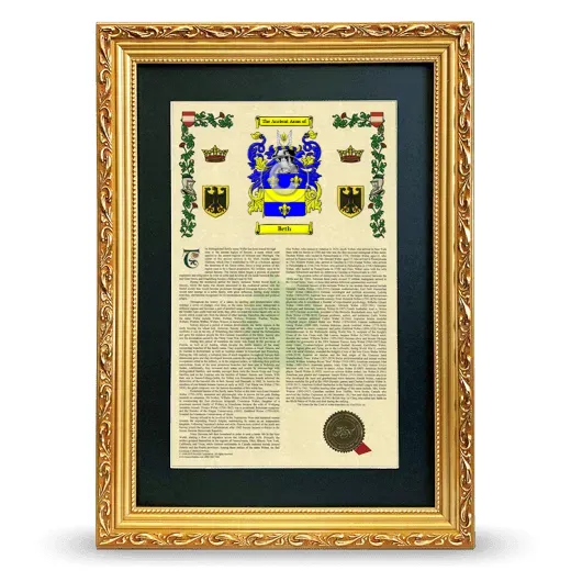 Beth Deluxe Armorial Framed - Gold