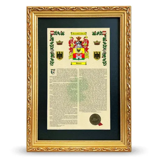 Bianco Deluxe Armorial Framed - Gold