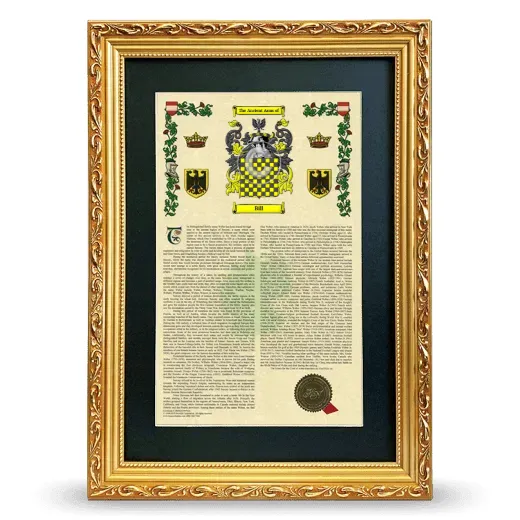 Bill Deluxe Armorial Framed - Gold