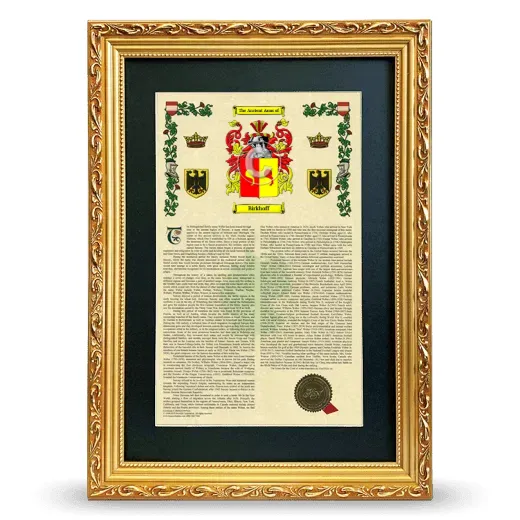 Birkhoff Deluxe Armorial Framed - Gold