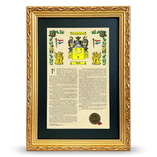 Blank Deluxe Armorial Framed - Gold