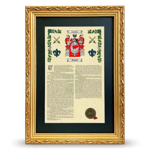 Blundell Deluxe Armorial Framed - Gold