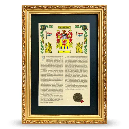 Bos Deluxe Armorial Framed - Gold