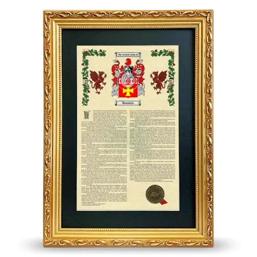 Branwyn Deluxe Armorial Framed - Gold