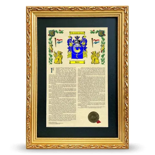 Brees Deluxe Armorial Framed - Gold