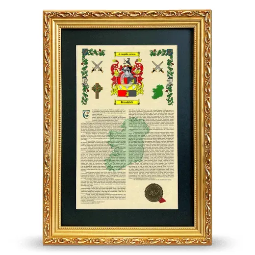 Broadrick Deluxe Armorial Framed - Gold