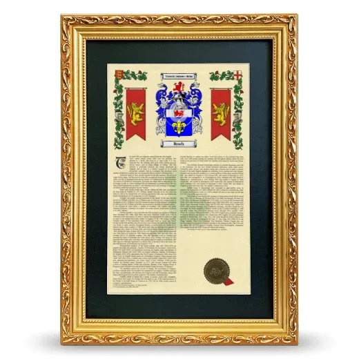 Broch Deluxe Armorial Framed - Gold