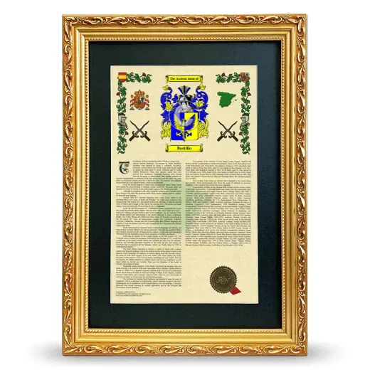 Bustillo Deluxe Armorial Framed - Gold