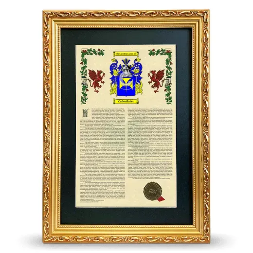 Cadwallader Deluxe Armorial Framed - Gold