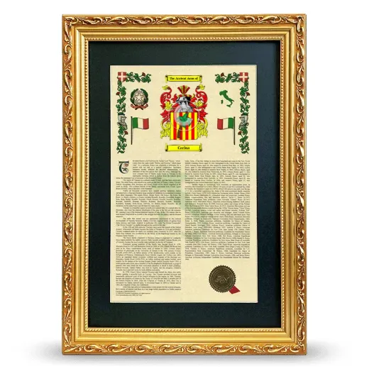Carina Deluxe Armorial Framed - Gold