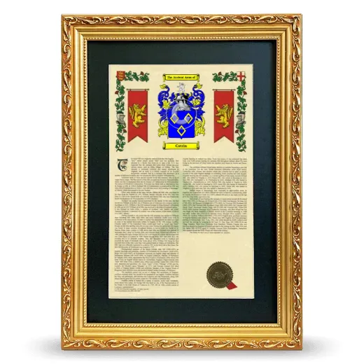 Catrin Deluxe Armorial Framed - Gold