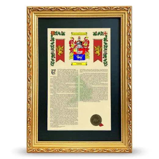 Catten Deluxe Armorial Framed - Gold