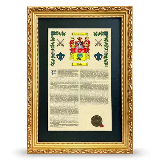 Cholat Deluxe Armorial Framed - Gold