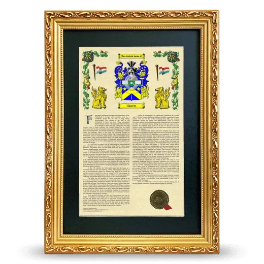 Clavers Deluxe Armorial Framed - Gold