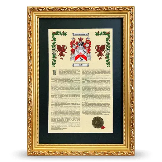 Code Deluxe Armorial Framed - Gold