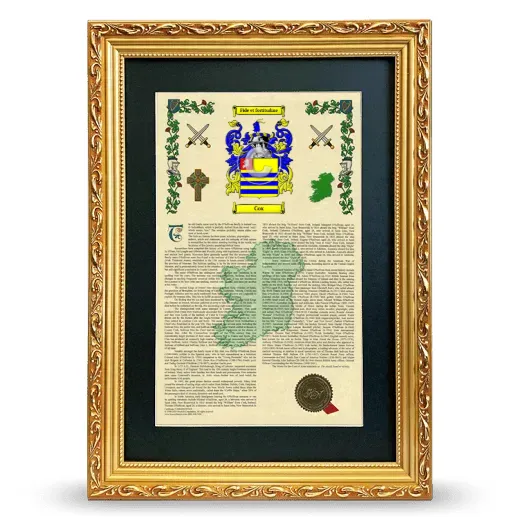 Cox Deluxe Armorial Framed - Gold