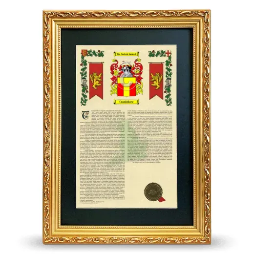 Crankshaw Deluxe Armorial Framed - Gold