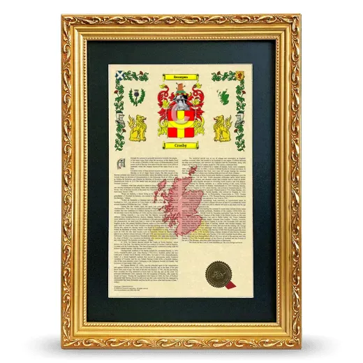 Crosby Deluxe Armorial Framed - Gold