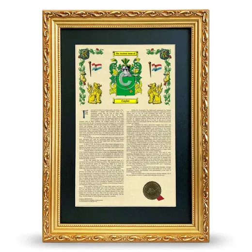 Cuyler Deluxe Armorial Framed - Gold