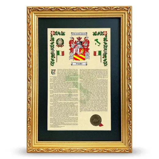 D'andre Deluxe Armorial Framed - Gold