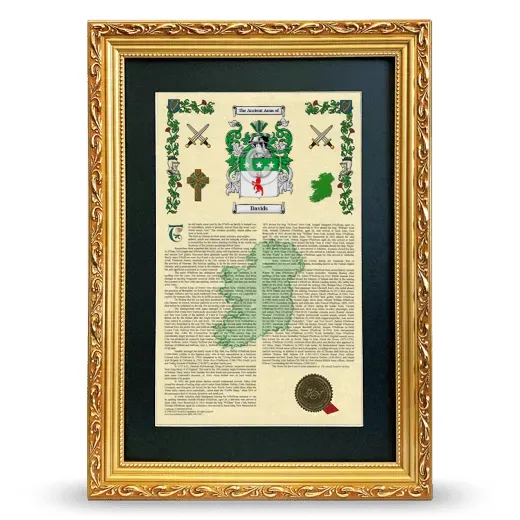 Davids Deluxe Armorial Framed - Gold