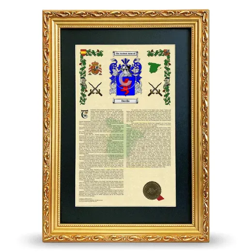 Davila Deluxe Armorial Framed - Gold