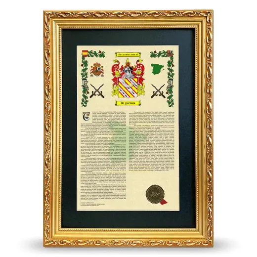 De guevara Deluxe Armorial Framed - Gold