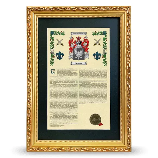 De perrot Deluxe Armorial Framed - Gold