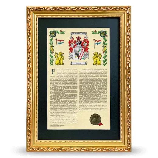 Deboer Deluxe Armorial Framed - Gold