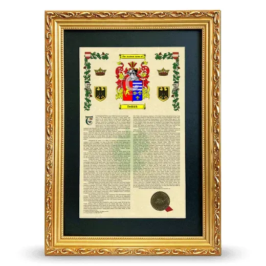 Dedrick Deluxe Armorial Framed - Gold