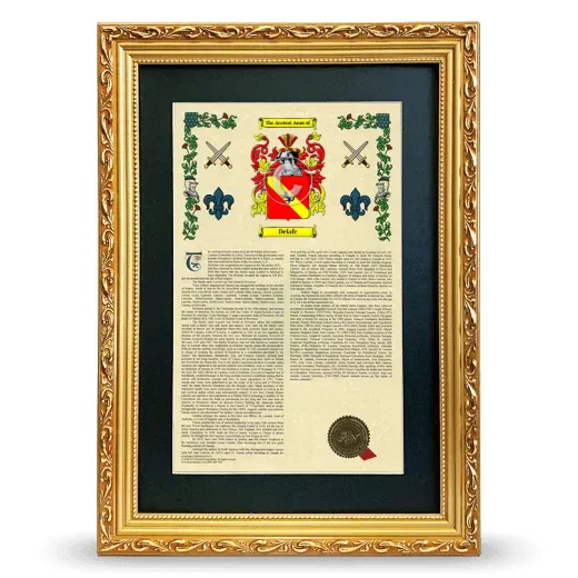 Delafe Deluxe Armorial Framed - Gold