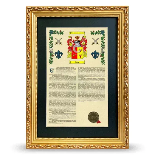 Dery Deluxe Armorial Framed - Gold