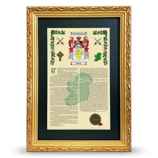 Devan Deluxe Armorial Framed - Gold