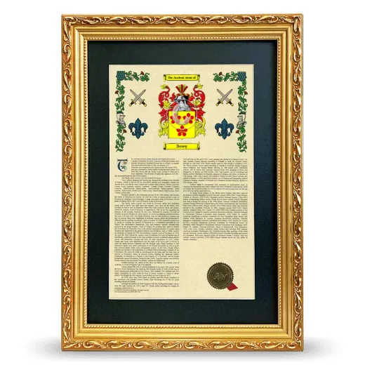 Devey Deluxe Armorial Framed - Gold